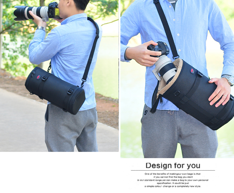 Pro Large Telephoto Lens Thick Padded Bag Case Pouch Protector for